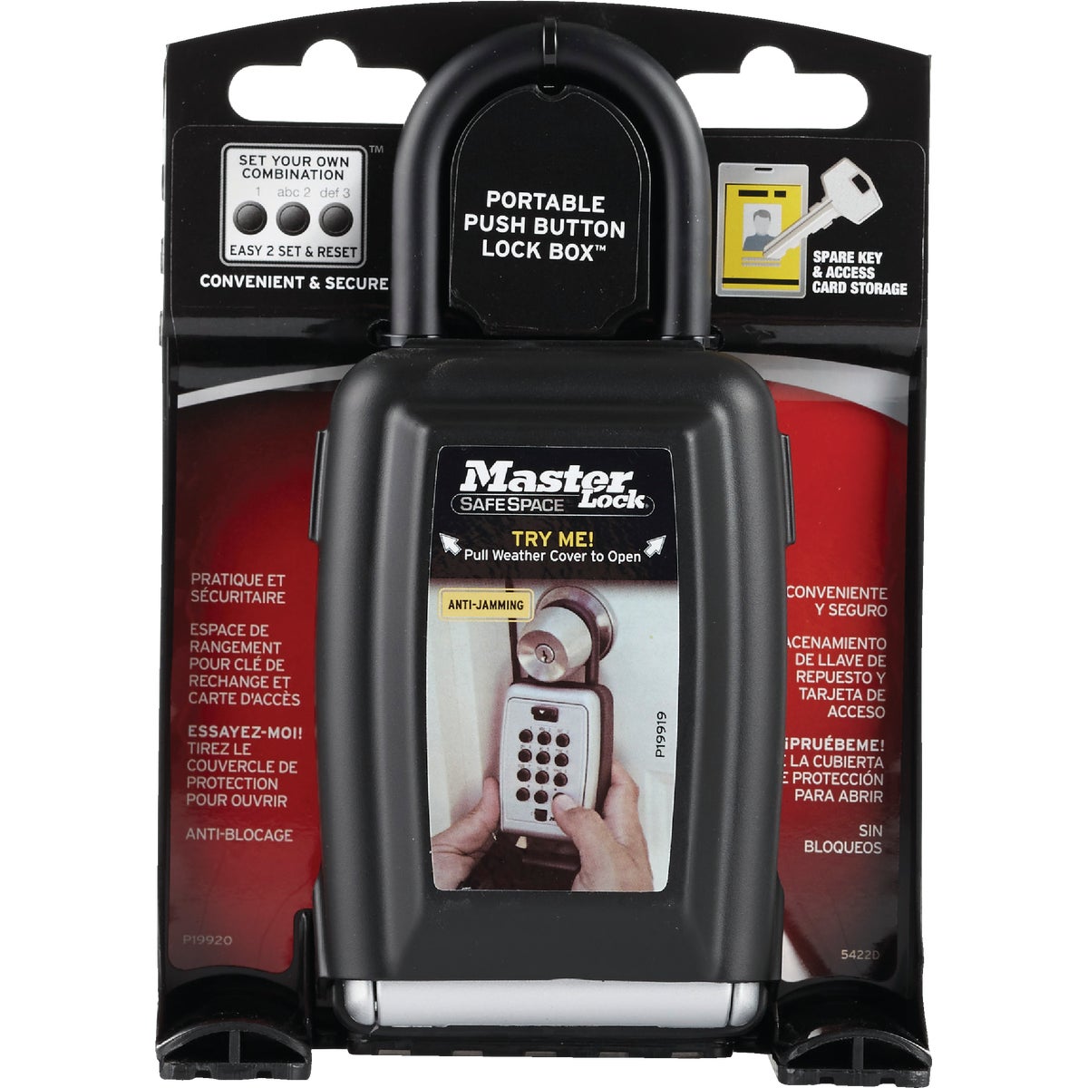 Master Lock Portable Push Button 5 Key Safe Image 2