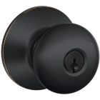 Schlage Plymouth Aged Bronze Entry Door Knob Image 1