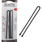 Gear Tie 12 In. Reusable Rubber Twist Tie - Black (2-Pack) Image 1