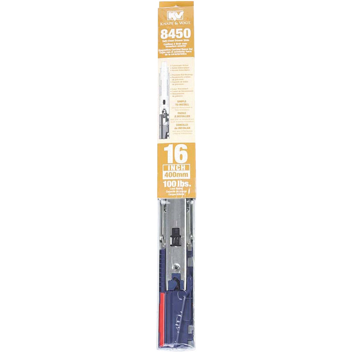 Knape & Vogt 20" Side Steel Drawer Slide (1-Pair) Image 2