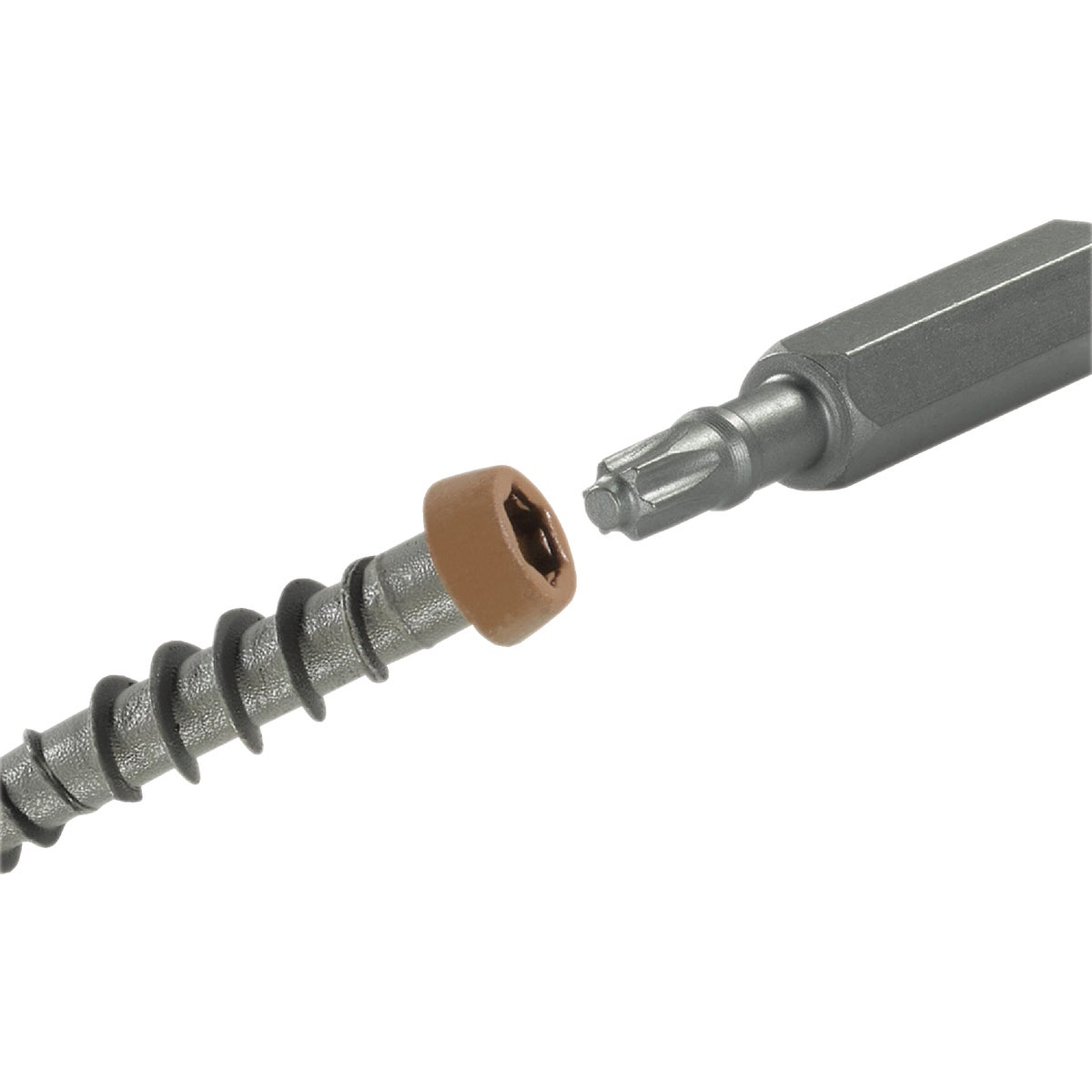 Fastenmaster TrapEase #10 x 2-1/2 In. Brown Ultimate Composite Deck Screw (350-Count Pail) Image 5