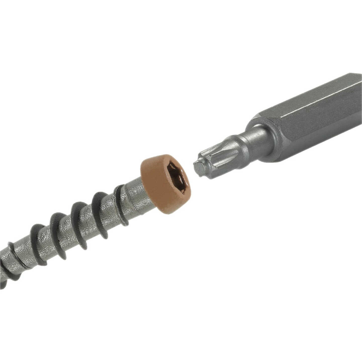 Fastenmaster TrapEase #10 x 2-1/2 In. Brown Ultimate Composite Deck Screw (350-Count Pail) Image 5