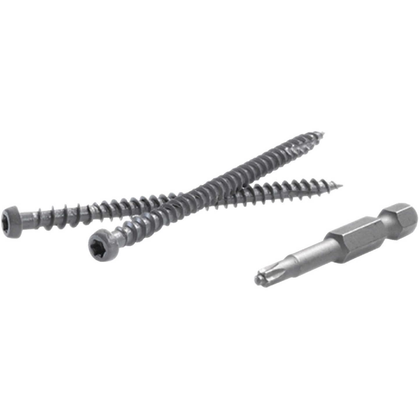 FastenMaster TrapEase #10 x 2-1/2 In. Gray Ultimate Composite Deck Screw (1050-Count Pail) Image 2
