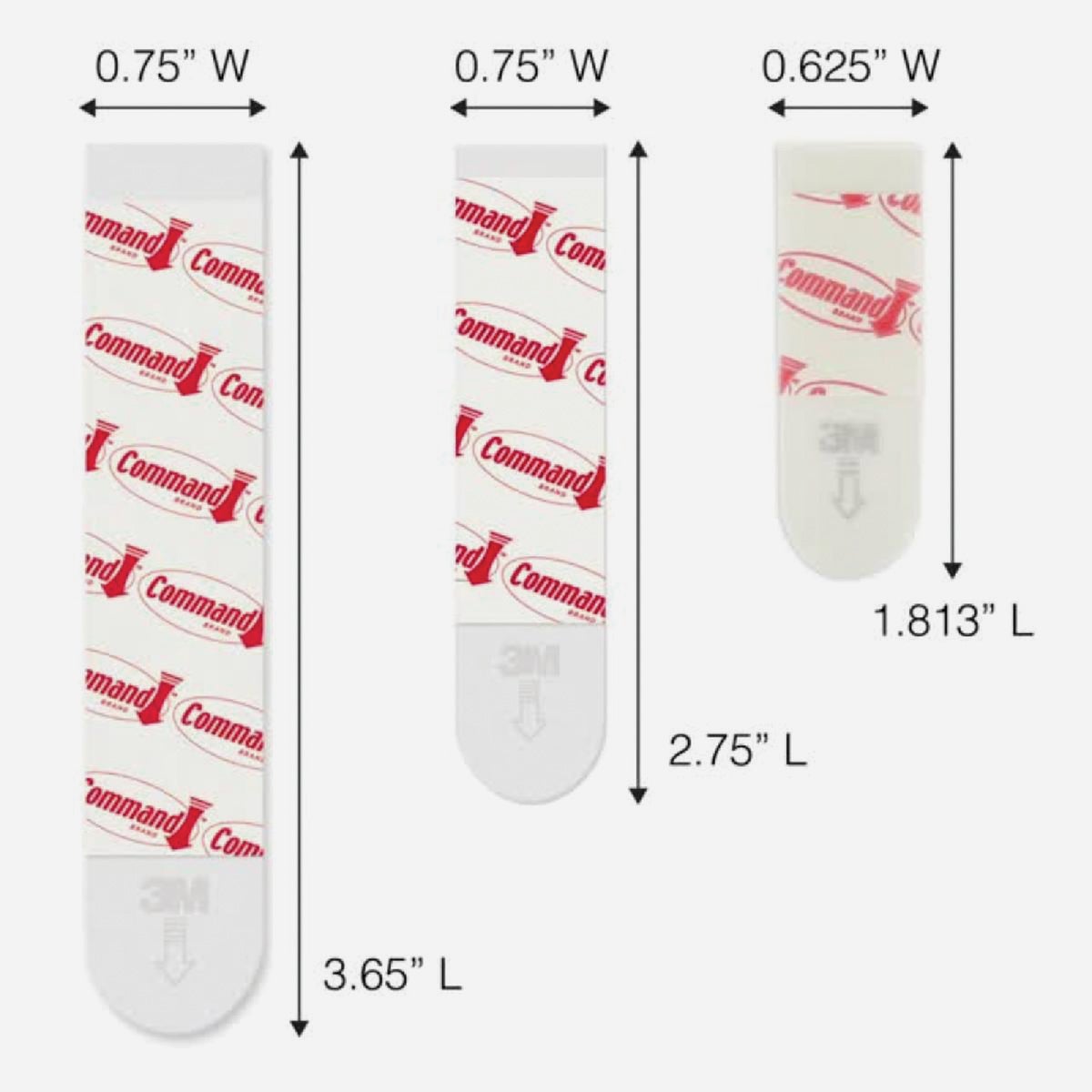 Command Small Adhesive Strip, White, 20 Strips Image 6