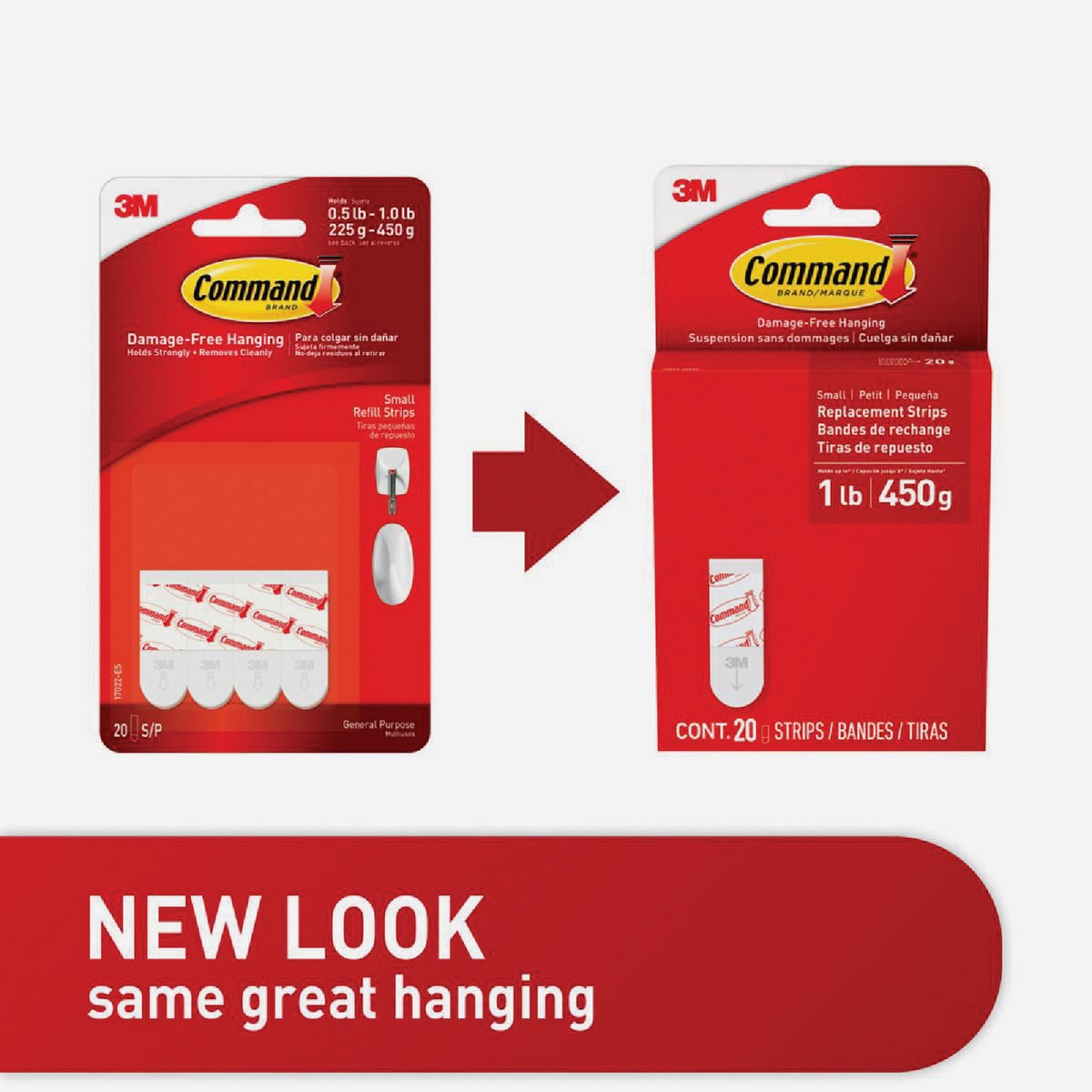 Command Small Adhesive Strip, White, 20 Strips Image 4