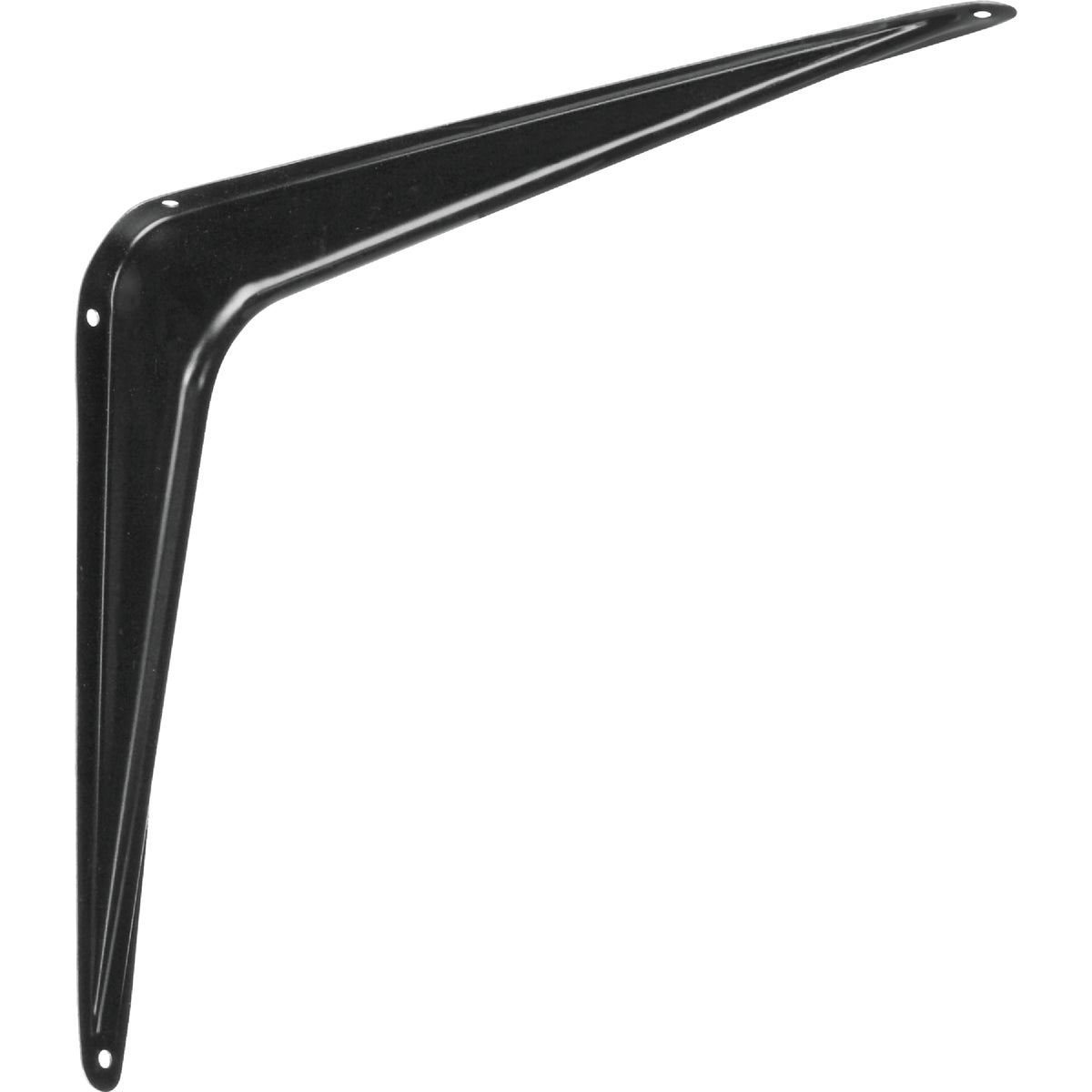 National Hardware 10 In. D. x 12 In. H. Black Steel Shelf Bracket Image 1