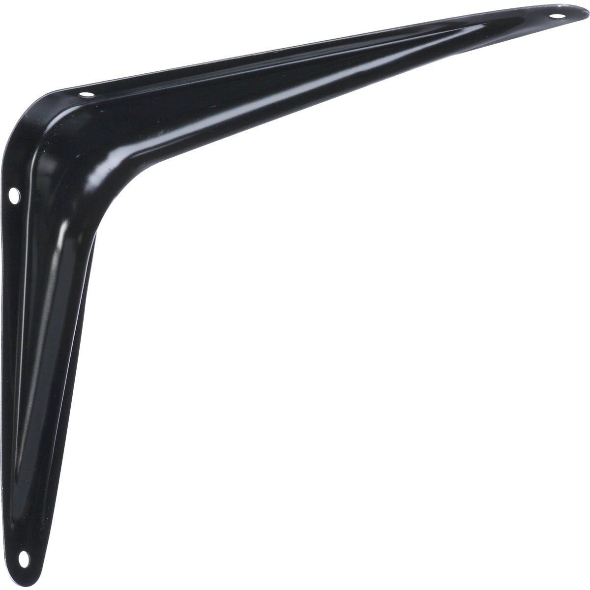 National Hardware 6 In. D. x 8 In. H. Black Steel Shelf Bracket Image 1