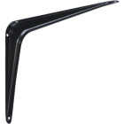 National Hardware 8 In. D. x 10 In. H. Black Steel Shelf Bracket Image 1