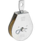 National Hardware 3 In. O.D. Single Swivel Eye Steel Rope Pulley Image 1