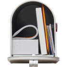Gibraltar Elite T1 White Steel Rural Post Mount Mailbox Image 3