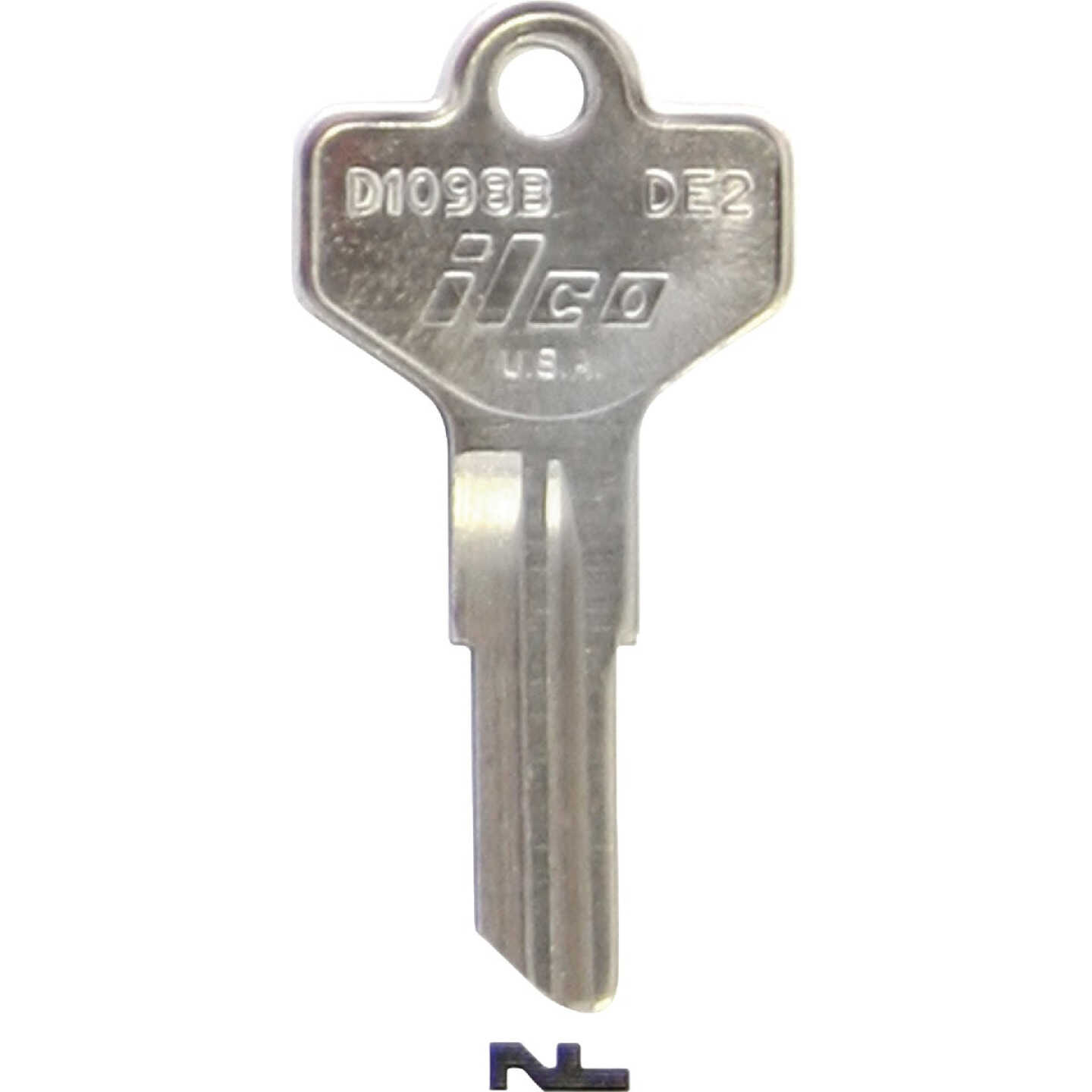 ILCO Dexter Nickel Plated House Key, DE2 / D1098B (10-Pack) Image 1
