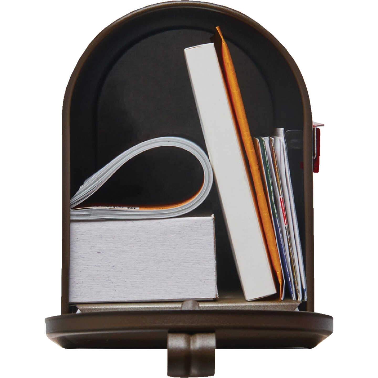 Gibraltar Elite T1 Bronze Steel Rural Post Mount Mailbox Image 3