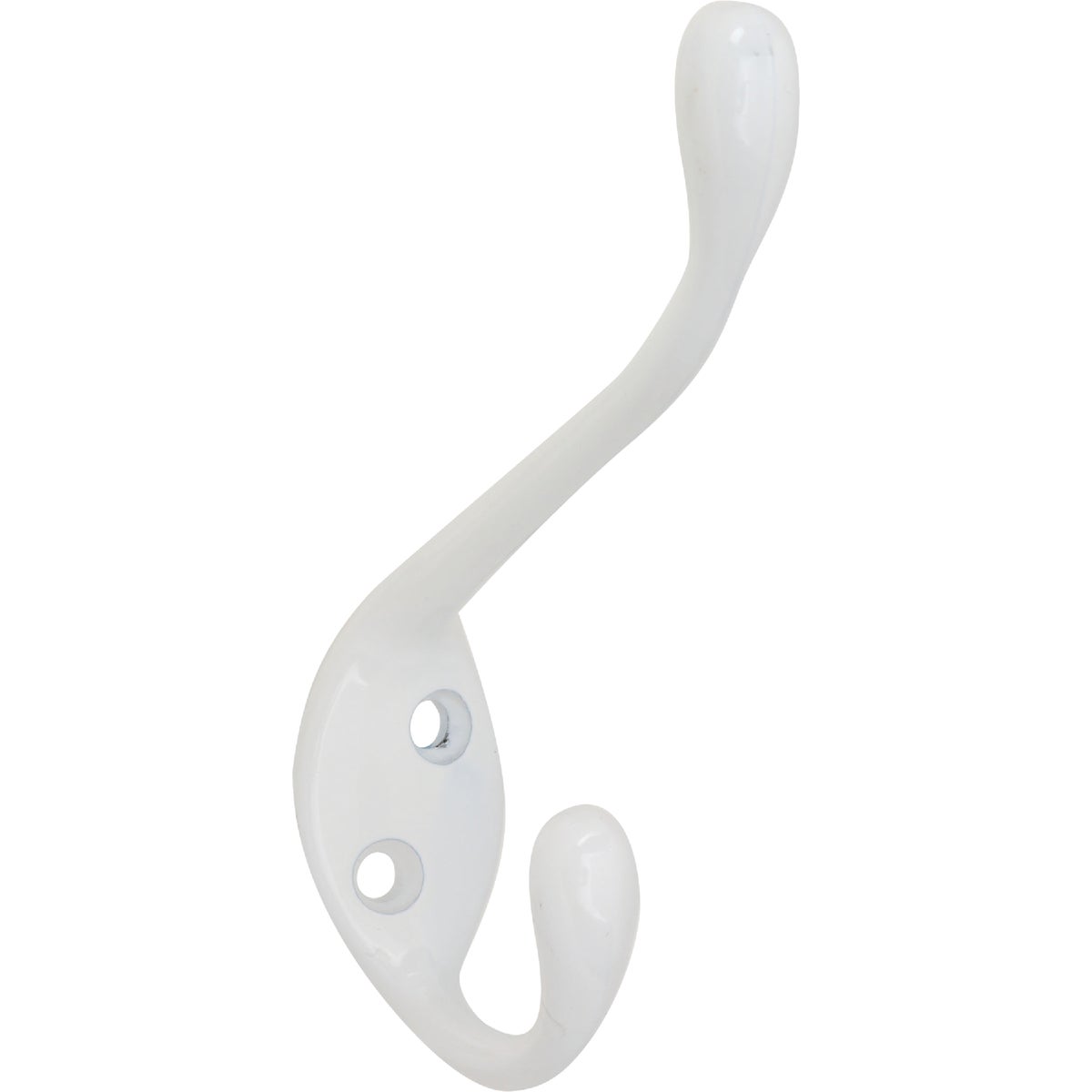 National Hardware Heavy-Duty White Coat and Hat Wardrobe Hook Image 1