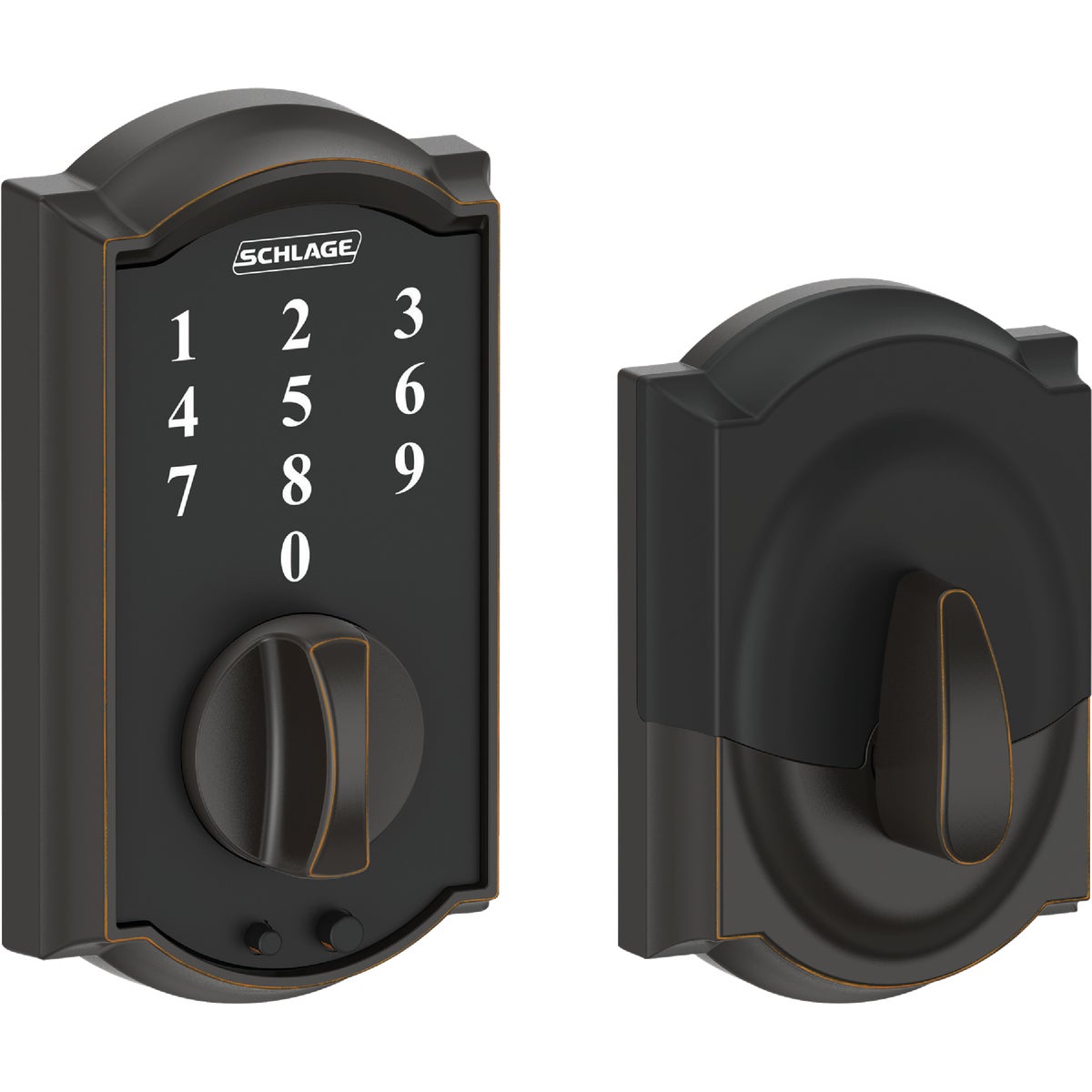 Schlage Camelot Touchscreen Aged Bronze Electronic Deadbolt Image 1