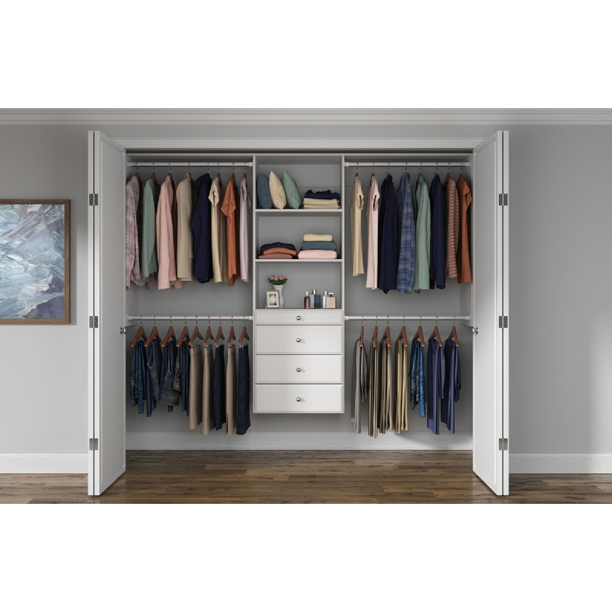 Easy Track 4 In. White Deluxe Drawer Image 2