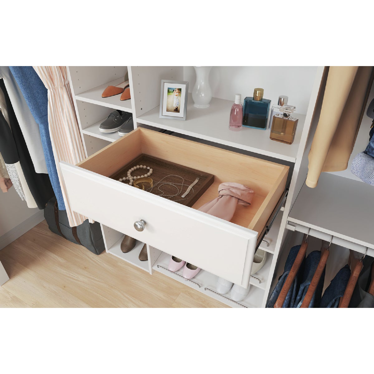 Easy Track 8 In. White Deluxe Drawer Image 2