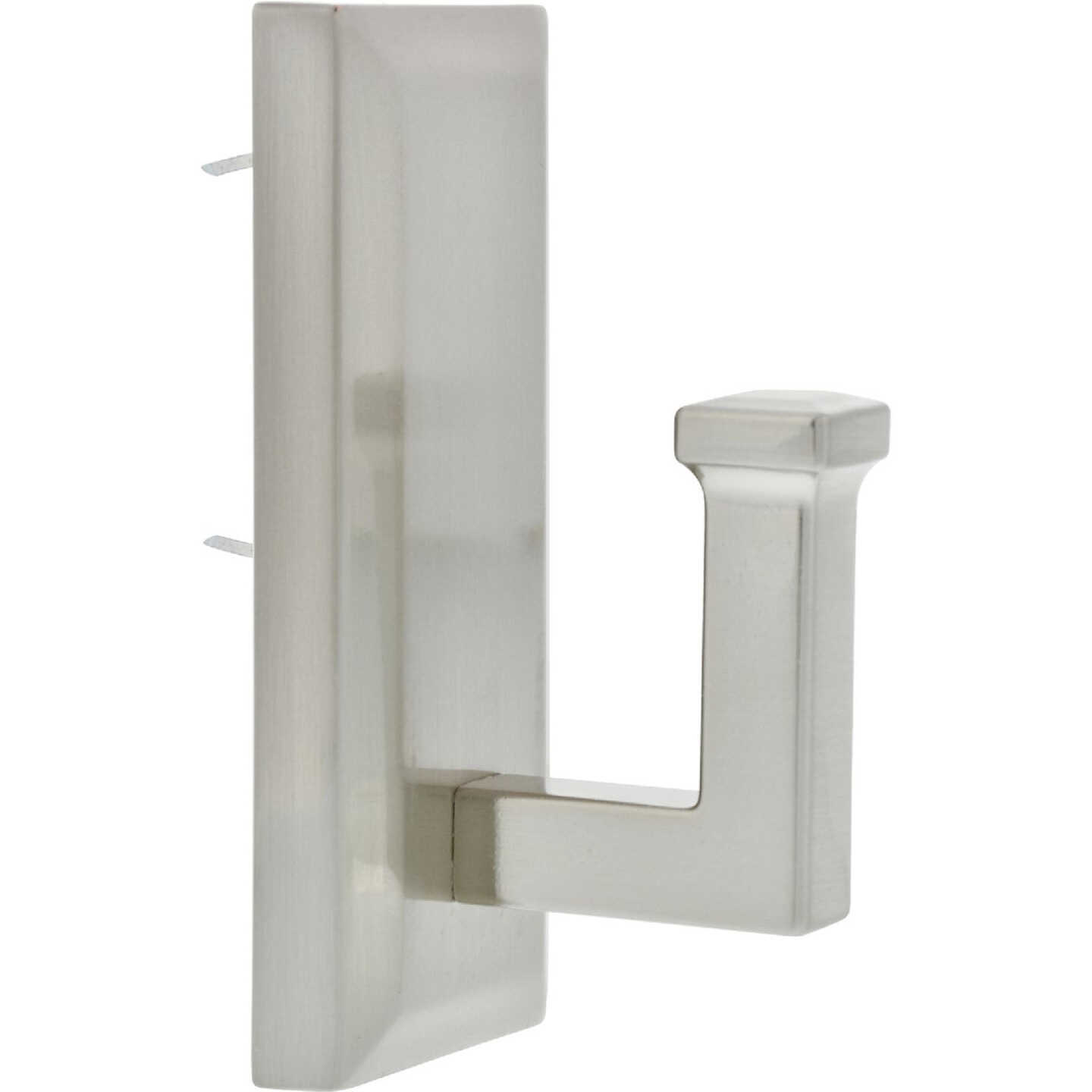Hillman High and Mighty 25 Lb. Capacity Satin Nickel Rectangular Decorative Hook Image 1