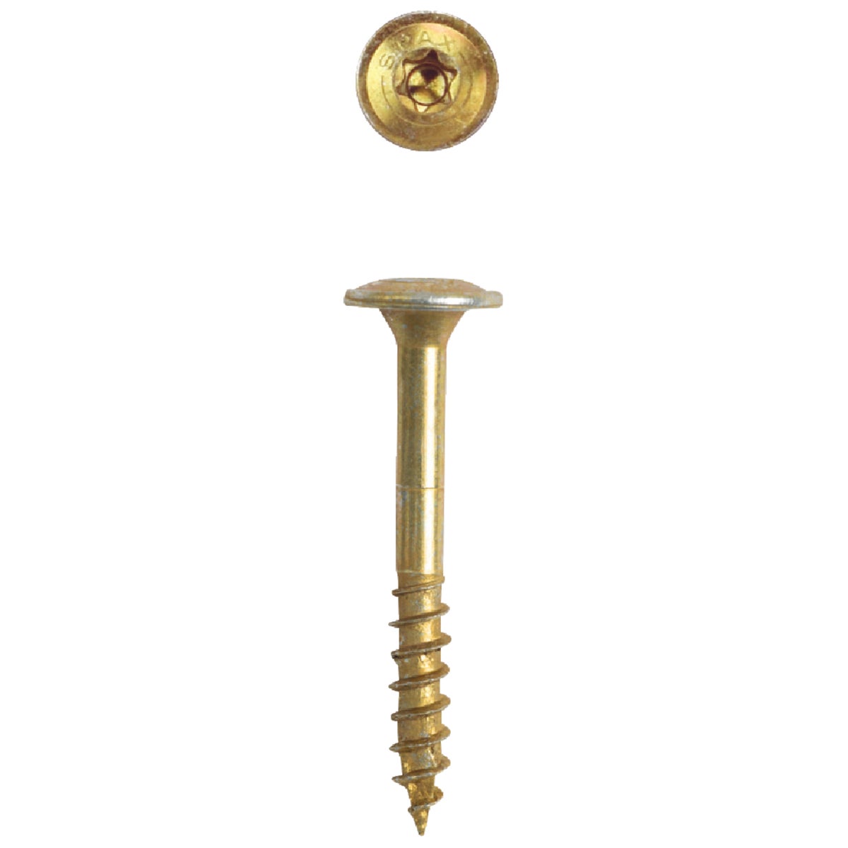 SPAX #8 x 1-1/2 In. T20 Plus Wafer Head Yellow Zinc (Interior) Cabinet Screw (175-Count) Image 3