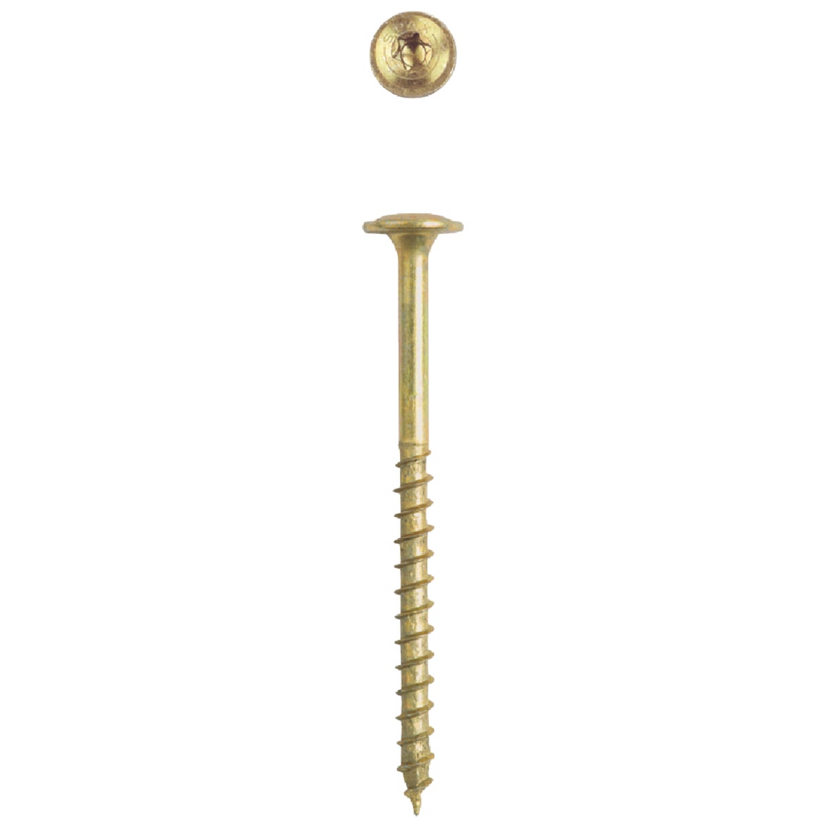 SPAX #8 x 2 In. T20 Plus Wafer Head Yellow Zinc (Interior) Cabinet Screw (140-Count) Image 3
