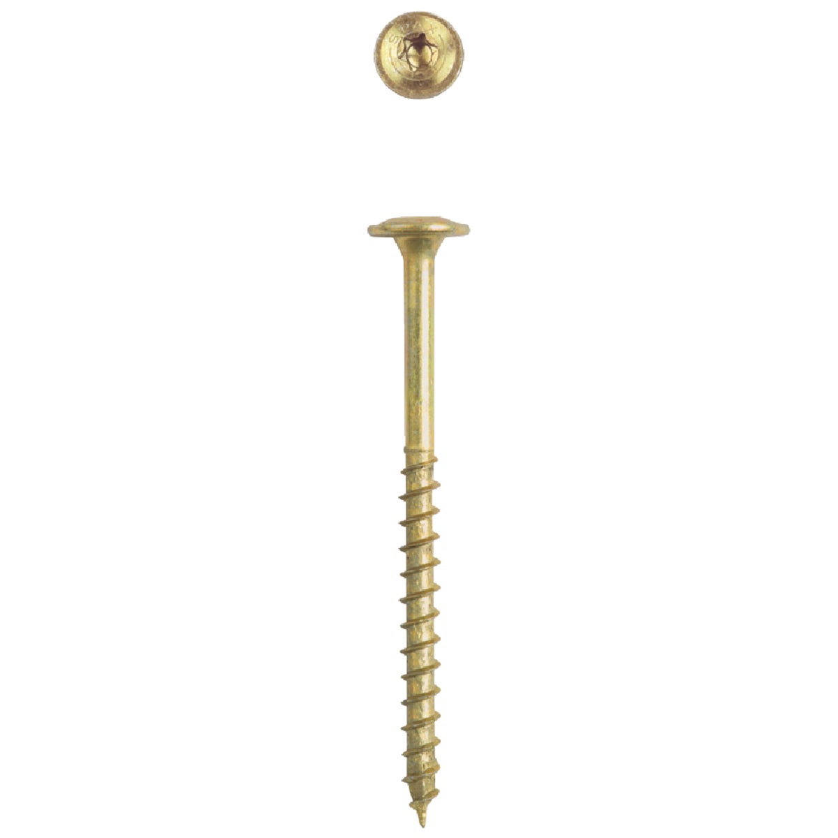 SPAX #8 x 2-1/2 In. T20 Plus Wafer Head Yellow Zinc (Interior) Cabinet Screw (120-Count) Image 3