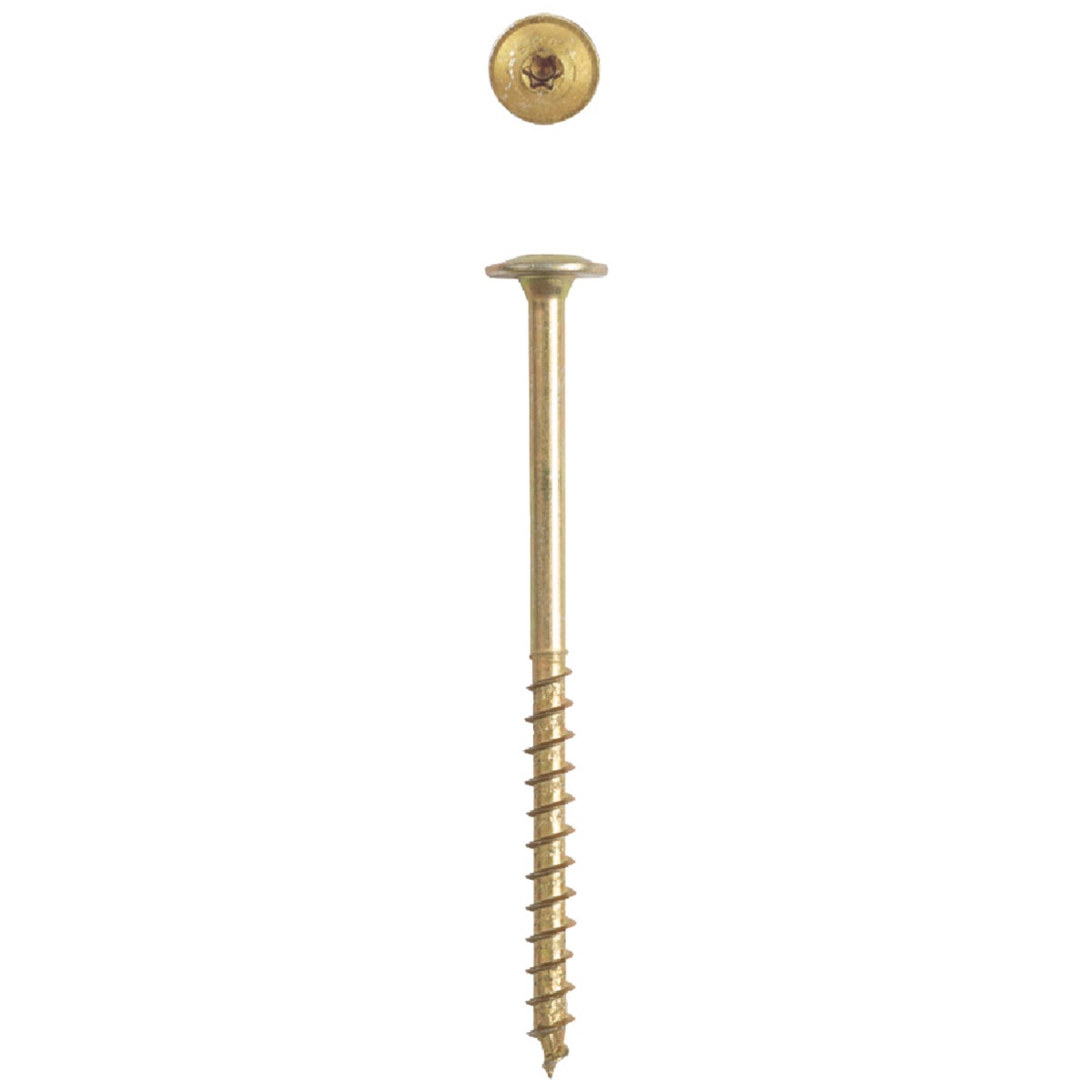 SPAX #10 x 3 In. T20 Plus Wafer Head Yellow Zinc (Interior) Cabinet Screw (65-Count) Image 3
