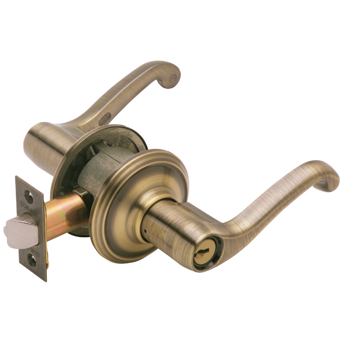 Schlage Flair Antique Brass Entry Door Lever