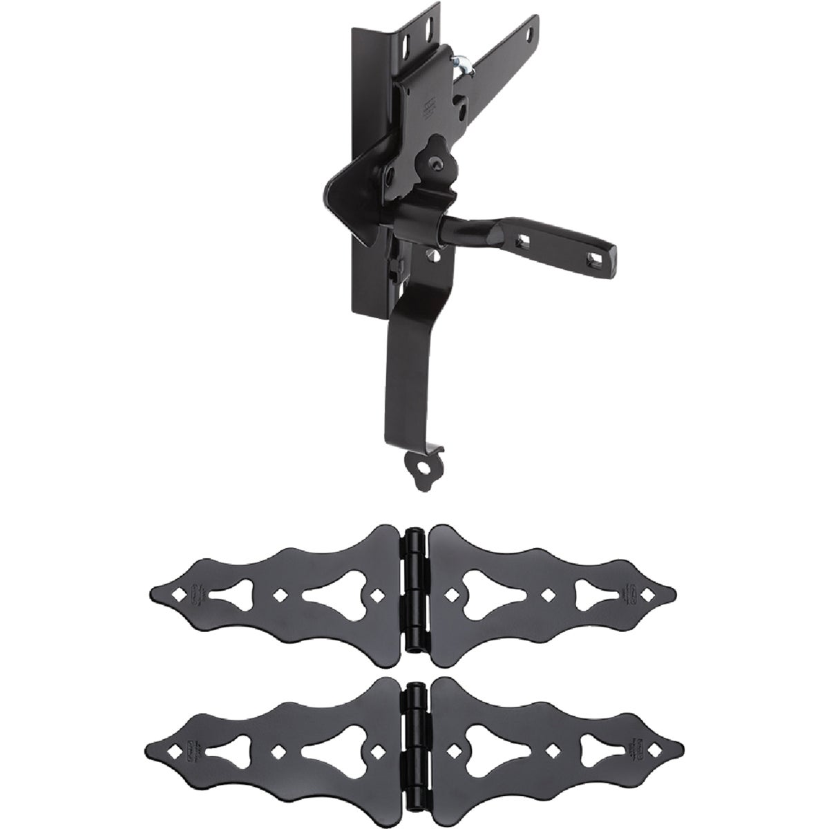 National Hardware 8 In. Black Ornamental Gate Kit