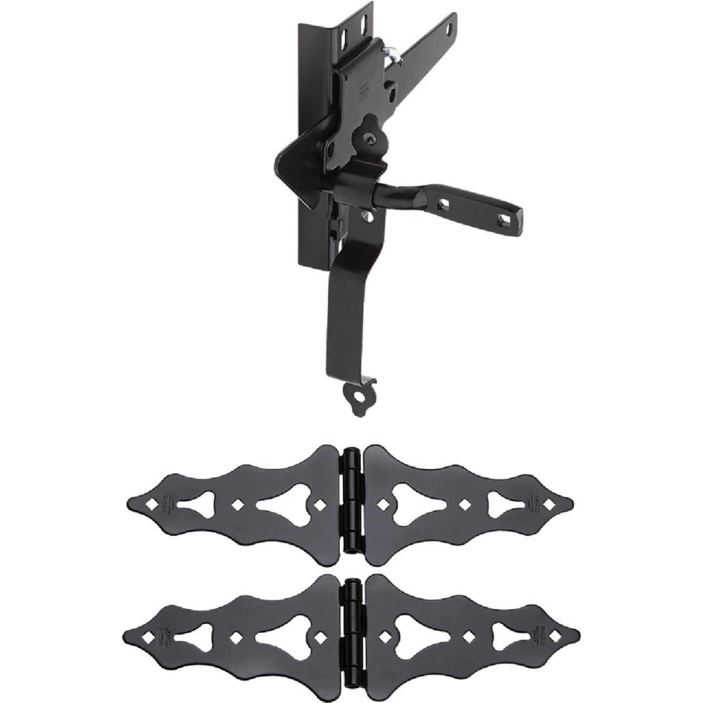 National Hardware 8 In. Black Ornamental Gate Kit Image 1