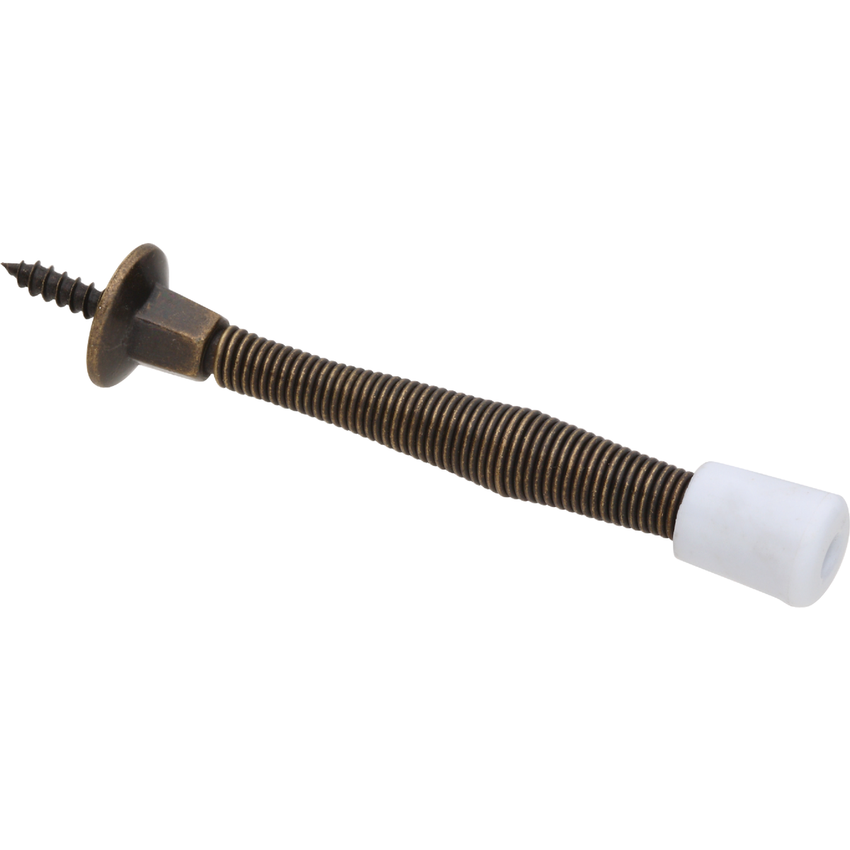 National 1410 Antique Brass Spring Door Stop