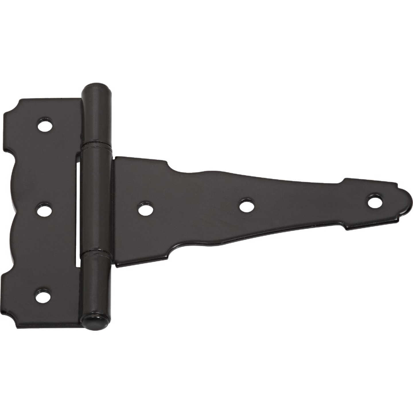 National Hardware 4 In. Black Ornamental Reversible T-Hinge Image 1