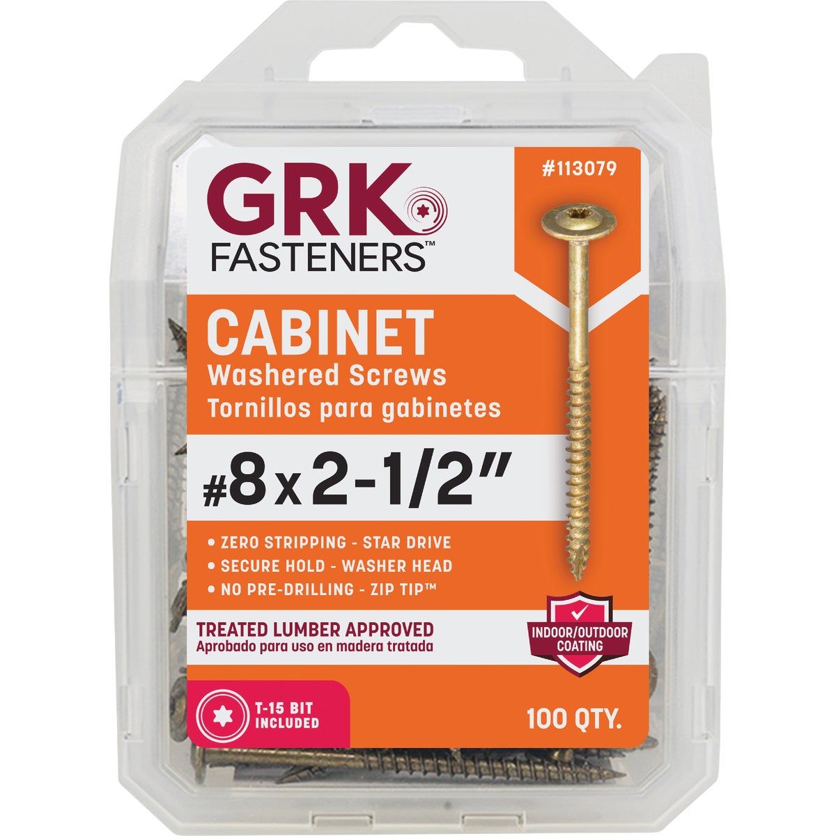 GRK #8 x 2-1/2 In. Star Drive Cabinet Screw (100-Count) Image 4