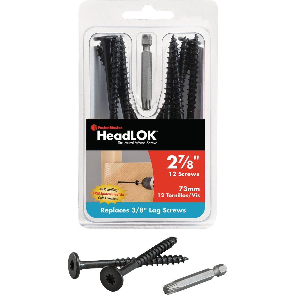 FastenMaster HeadLok 2-7/8 In. Structural Wood Screw (12-Count) Image 1