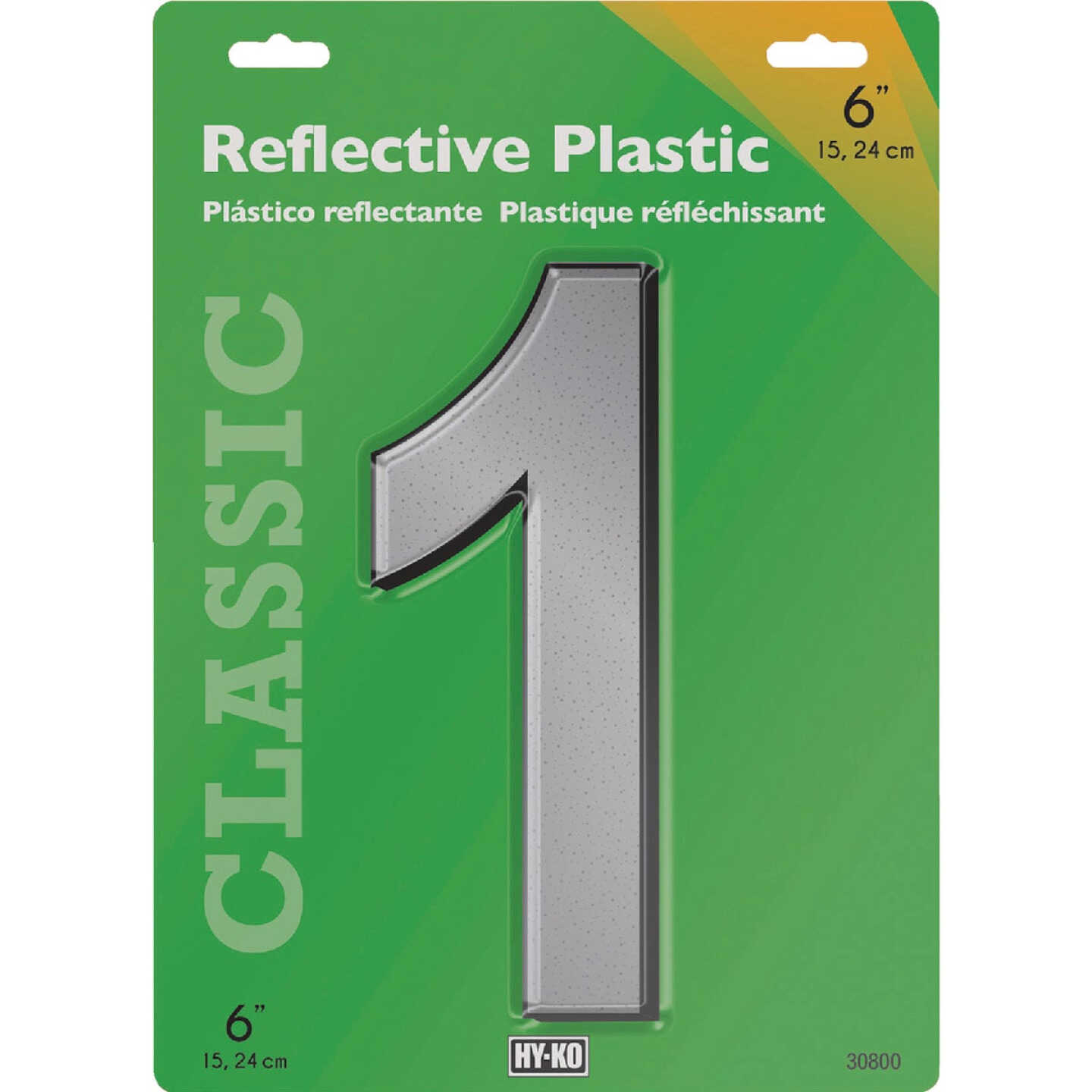 Hy-Ko 6 In. Reflective Plastic Number 1 Image 1