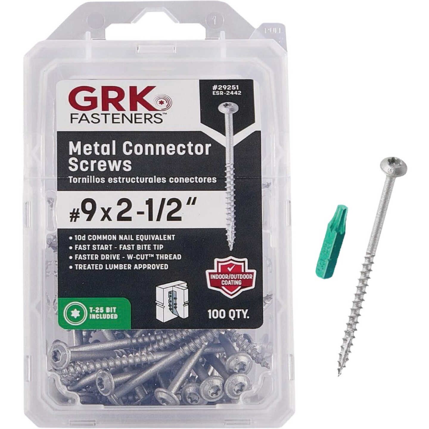 GRK #9 x 2-1/2 In. Metal Connector Screw (100-Count) Image 1