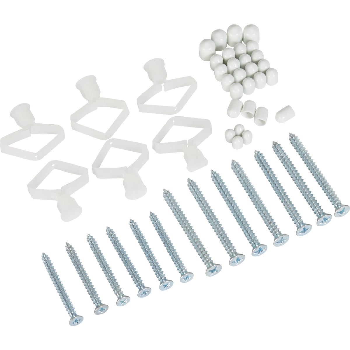 Rubbermaid Fasttrack White Rail Mount Hardware Pack Image 1