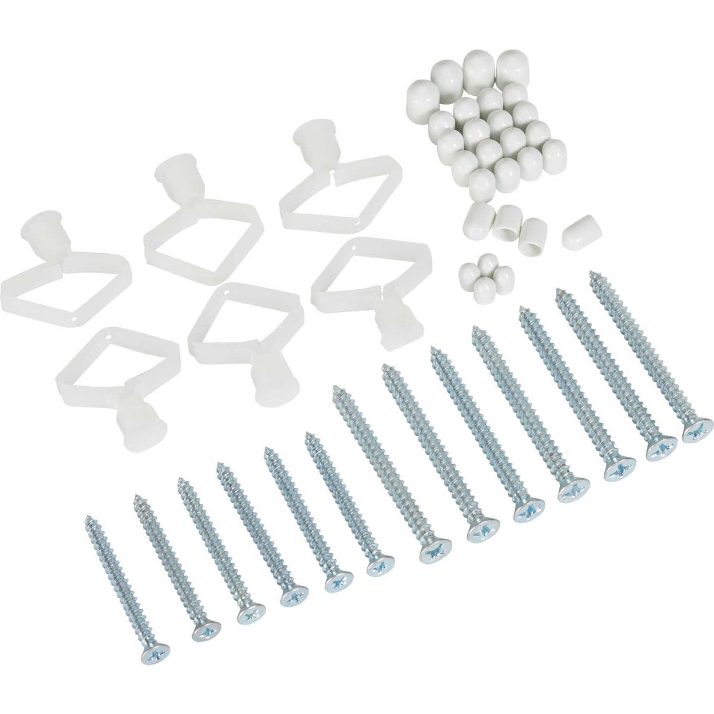 Rubbermaid Fasttrack White Rail Mount Hardware Pack Image 1