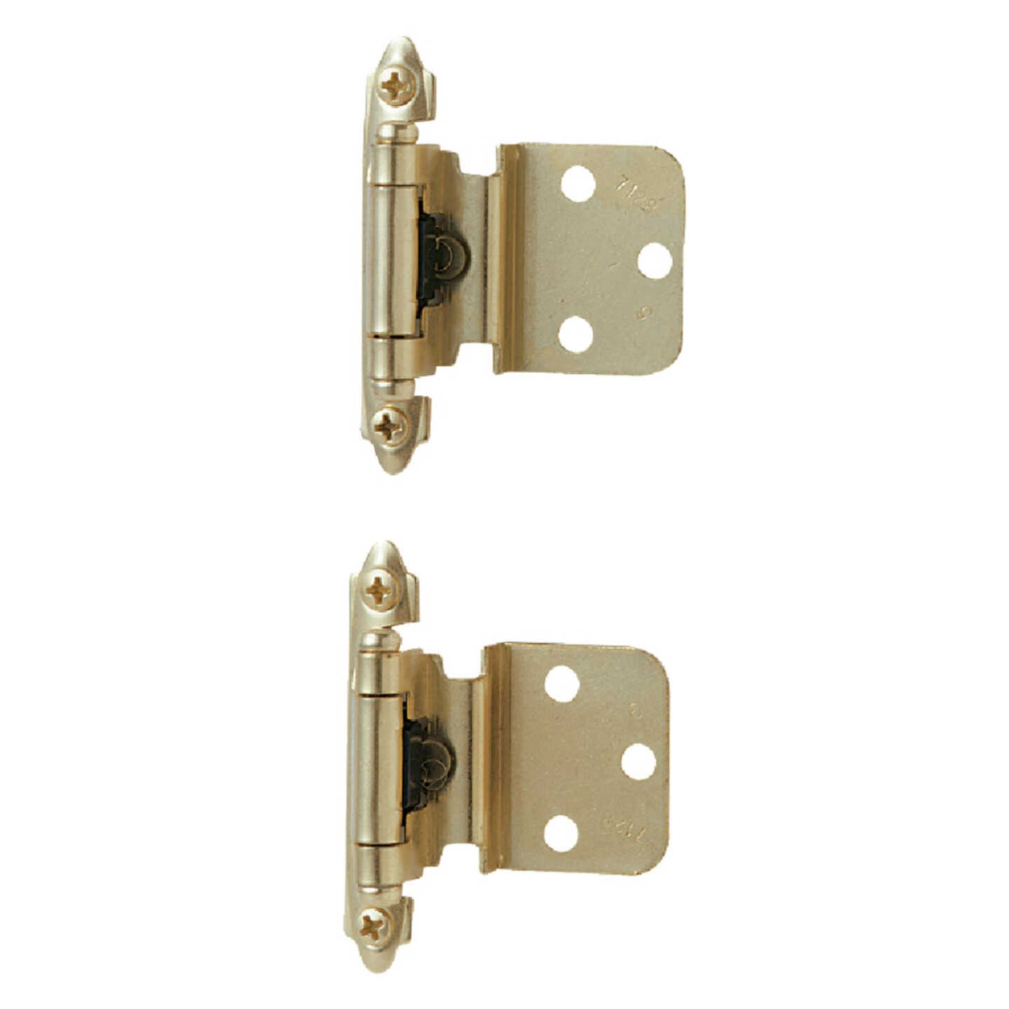 Amerock 3/8 In. Polished Brass Self-Closing Inset Hinge, (2-Pack) Image 1