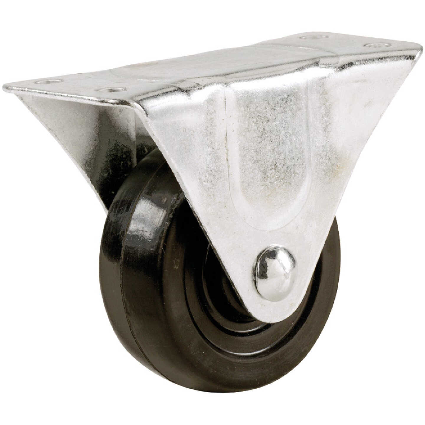 Shepherd Hardware 3 In. General-Duty Rubber Rigid Plate Caster Image 1