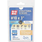 Grip-Rite PrimeGuard Plus #10 x 3 In. Hex Washer Head Structural Screw (25-Count) Image 2