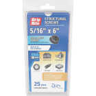 Grip-Rite PrimeGuard Plus 5/16 In. x 6 In. Hex Washer Head Structural Screw (25-Count) Image 2