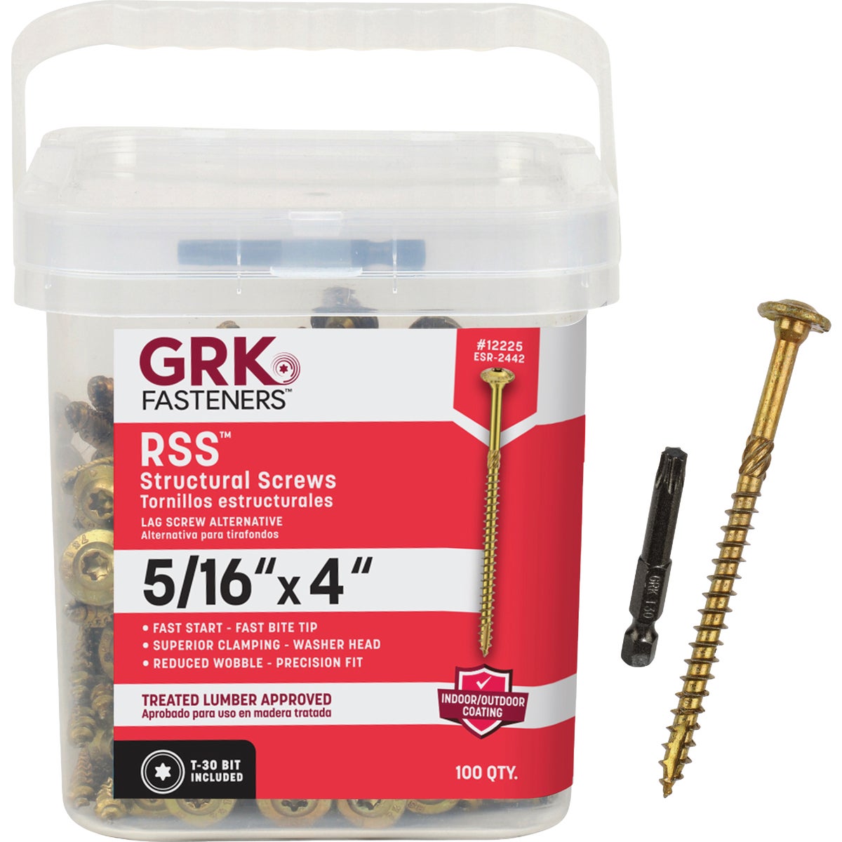 GRK RSS Rugged 5/16 In. x 4 In. Star Drive Washer-Head Structure Screw (100-Count) Image 1