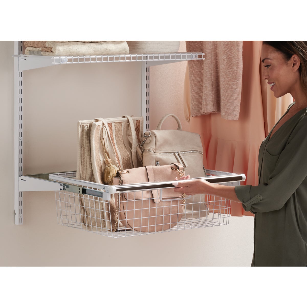 Rubbermaid Configurations White Sliding Basket Image 2