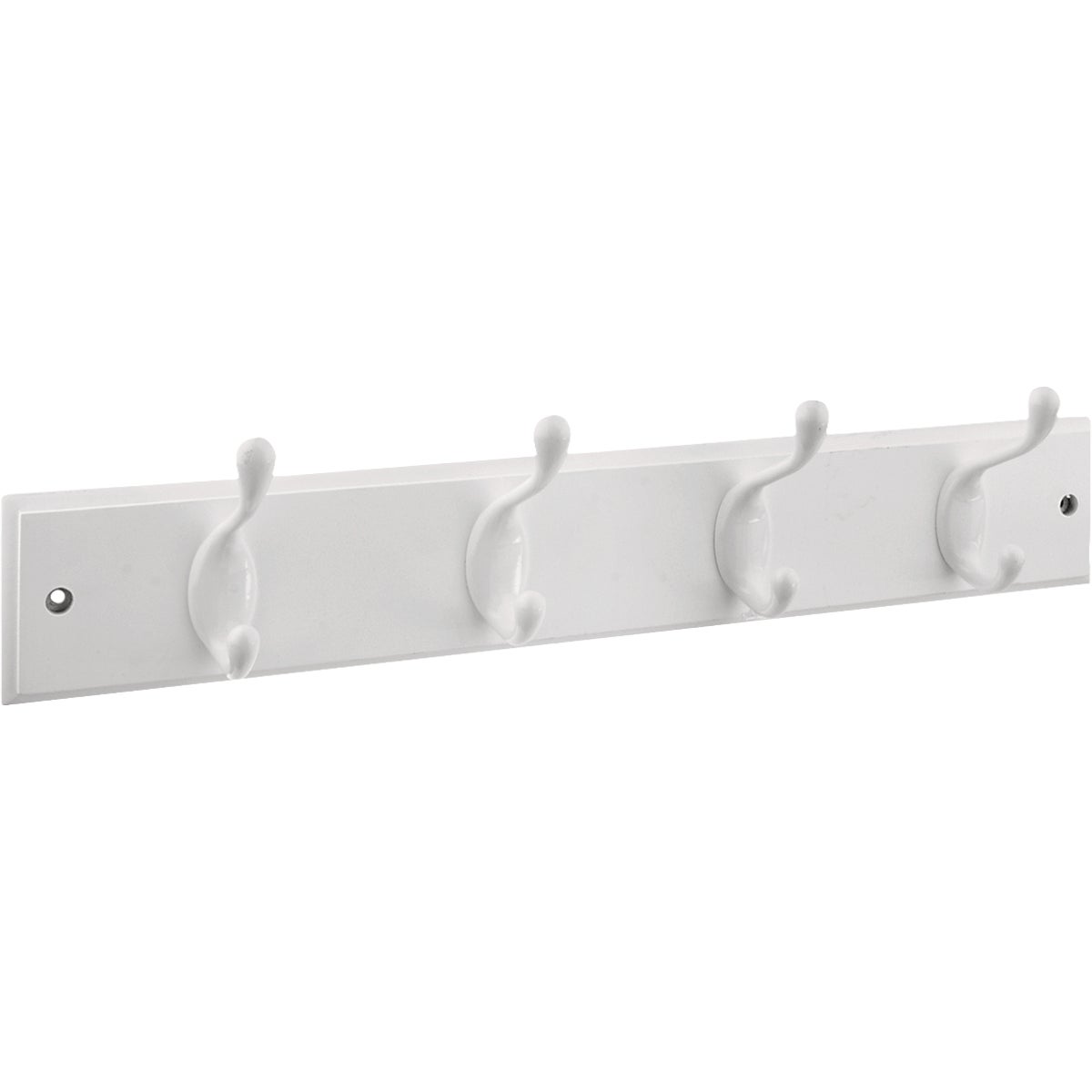 National Hardware 18 In. 4-Hook White Hook Rail Image 1