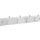 National Hardware 18 In. 4-Hook White Hook Rail Image 1