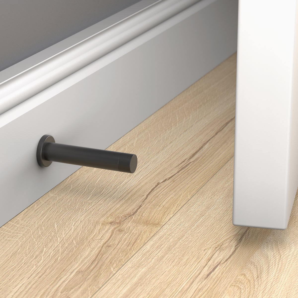 National Hardware 3 In. Matte Black Cooper Door Stop Image 2