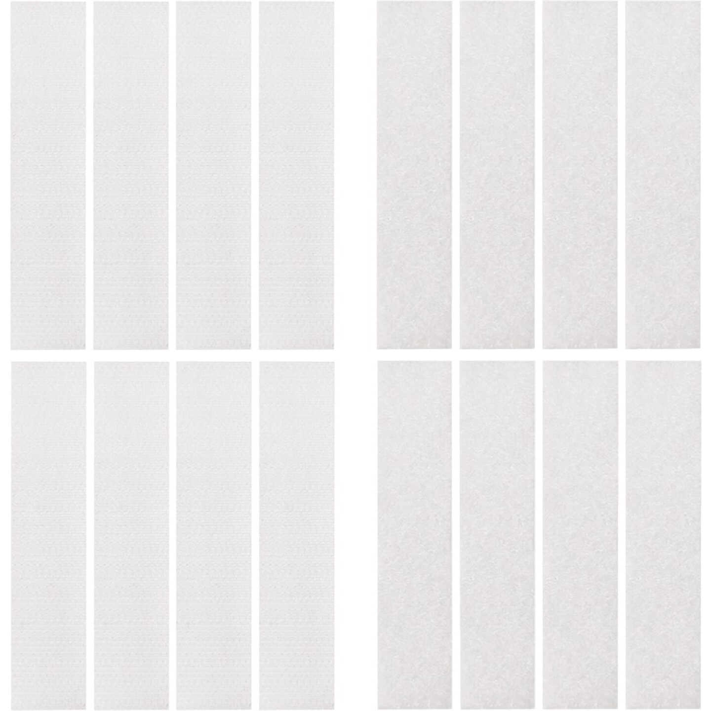 Wrap-It Storage Stick 'Em 3/4 In. x 3-1/2 In. White Hook & Loop Strip (8-Count) Image 1