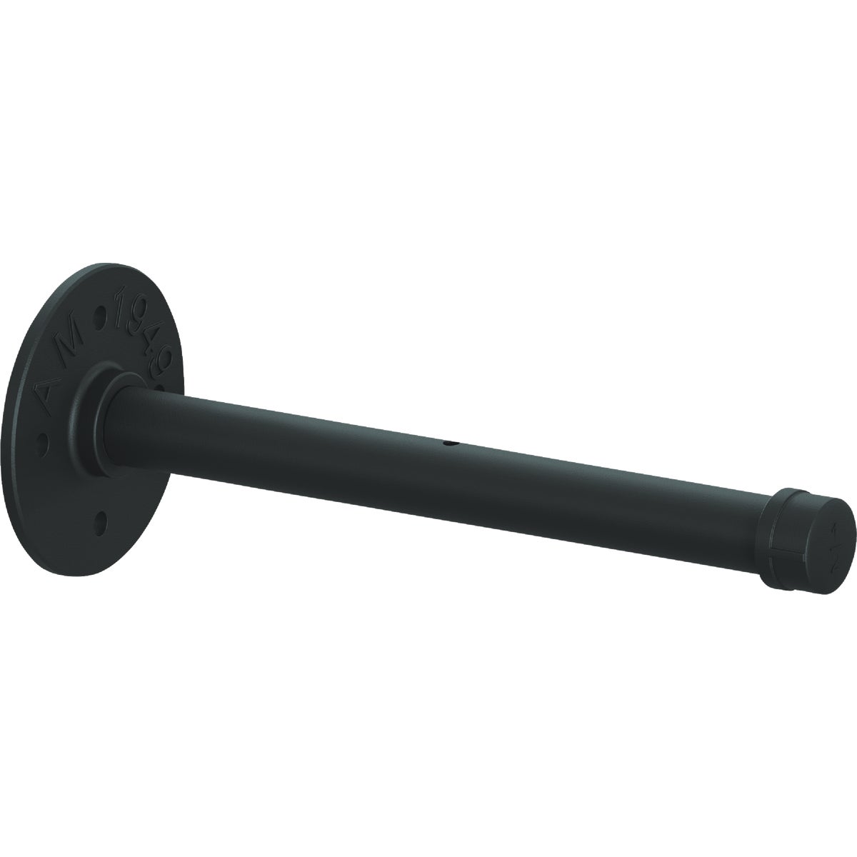 Knape & Vogt Birmingham 10 In. Black Straight Pipe Shelf Bracket