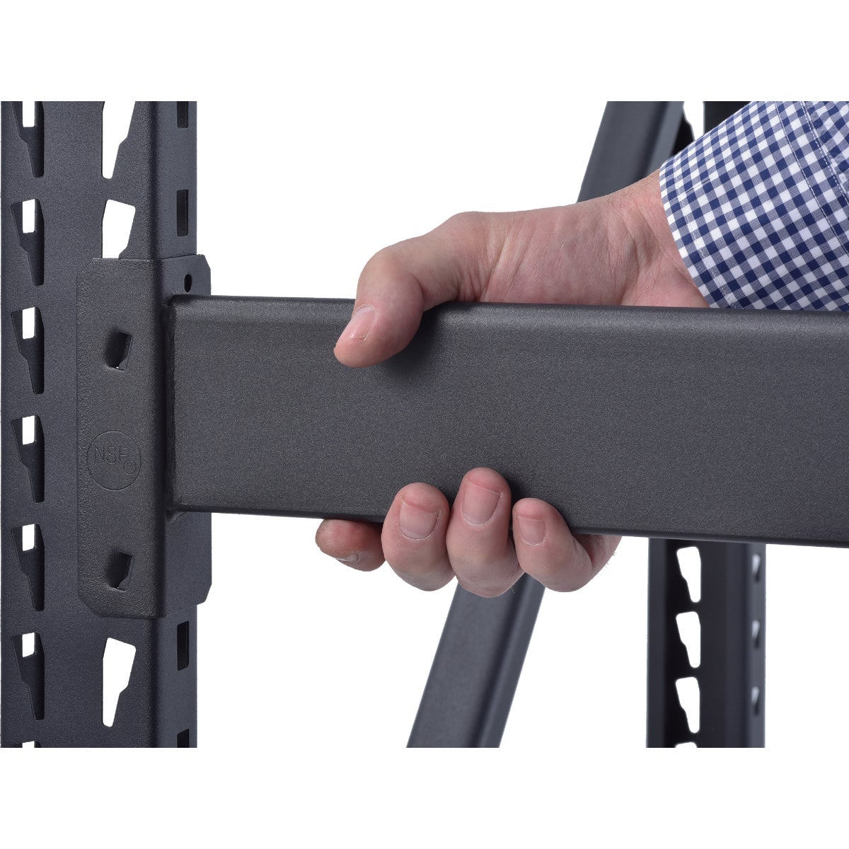 Muscle Rack 84 In. W. x 24 In. D. x 84 In. H. 4-Tier Black Steel Welded Rack Image 5