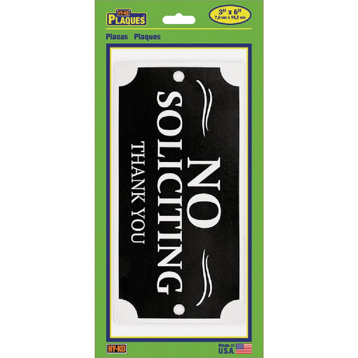 Hy-Ko No Soliciting House Plaque Image 2