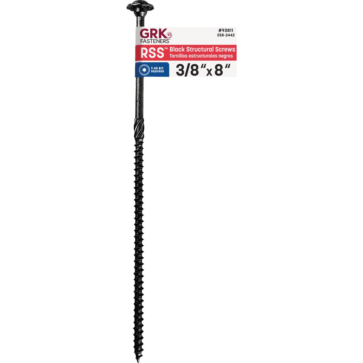 GRK RSS 3/8 In. x 8 In. Black Exterior Structural Screw (25-Count) Image 6